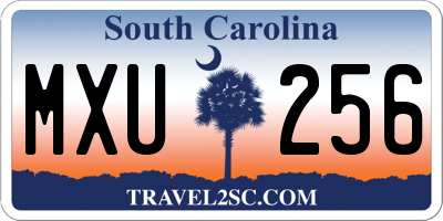 SC license plate MXU256