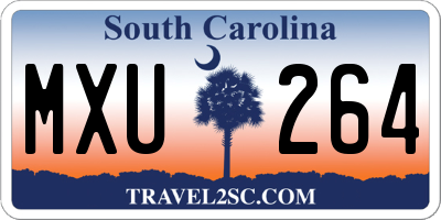 SC license plate MXU264