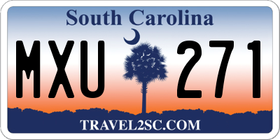 SC license plate MXU271