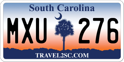 SC license plate MXU276