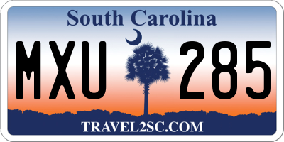 SC license plate MXU285