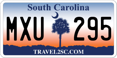 SC license plate MXU295