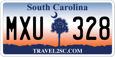 SC license plate MXU328