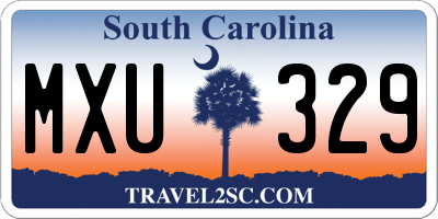 SC license plate MXU329