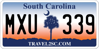 SC license plate MXU339