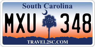 SC license plate MXU348
