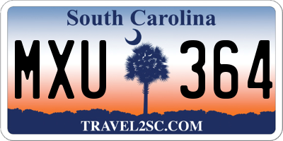 SC license plate MXU364