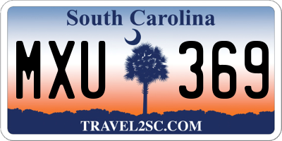 SC license plate MXU369