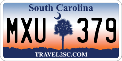 SC license plate MXU379