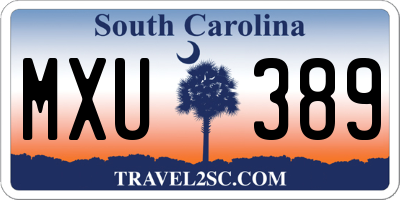 SC license plate MXU389