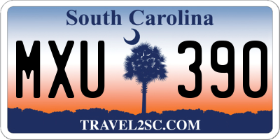SC license plate MXU390
