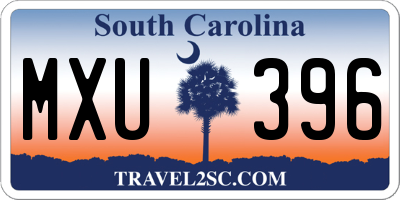SC license plate MXU396