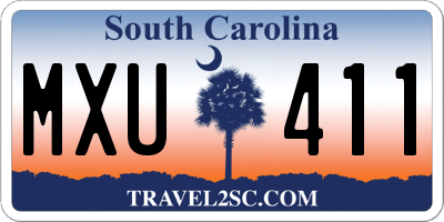 SC license plate MXU411