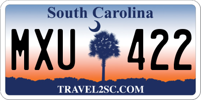 SC license plate MXU422