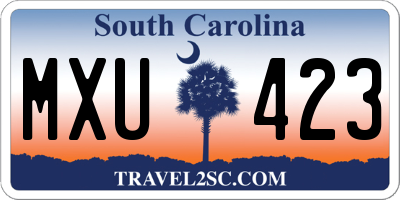 SC license plate MXU423