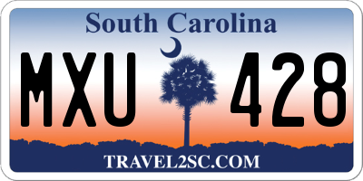 SC license plate MXU428