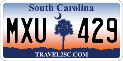 SC license plate MXU429
