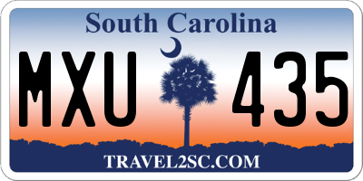 SC license plate MXU435
