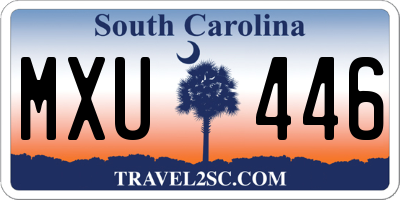 SC license plate MXU446