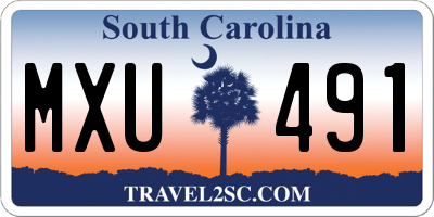SC license plate MXU491