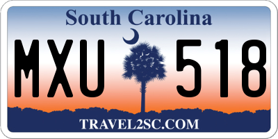 SC license plate MXU518