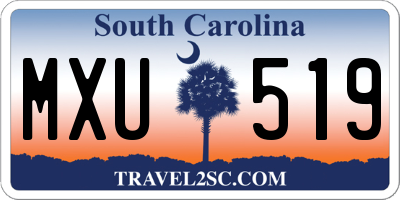 SC license plate MXU519