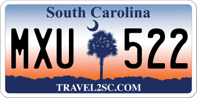SC license plate MXU522