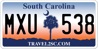 SC license plate MXU538