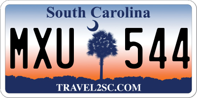 SC license plate MXU544