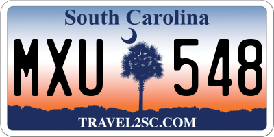 SC license plate MXU548