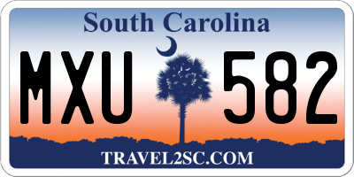 SC license plate MXU582