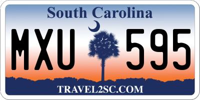 SC license plate MXU595