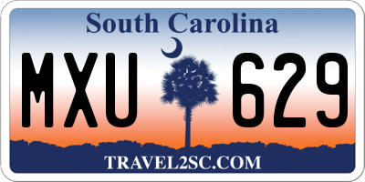 SC license plate MXU629