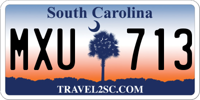 SC license plate MXU713