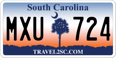 SC license plate MXU724
