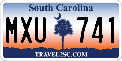 SC license plate MXU741