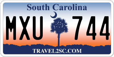 SC license plate MXU744