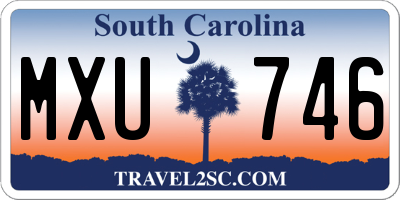 SC license plate MXU746