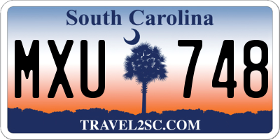 SC license plate MXU748