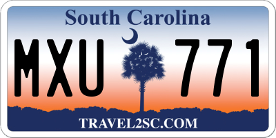 SC license plate MXU771