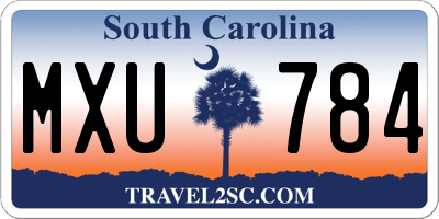SC license plate MXU784
