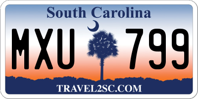 SC license plate MXU799