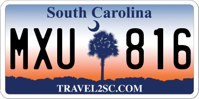 SC license plate MXU816
