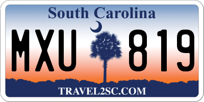 SC license plate MXU819