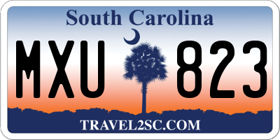 SC license plate MXU823