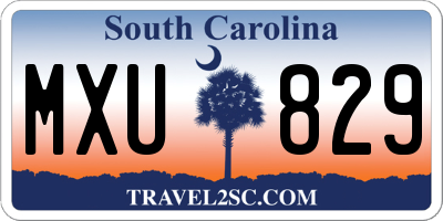 SC license plate MXU829