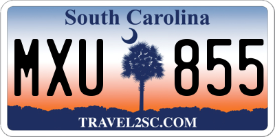 SC license plate MXU855