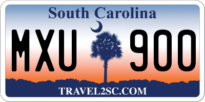 SC license plate MXU900