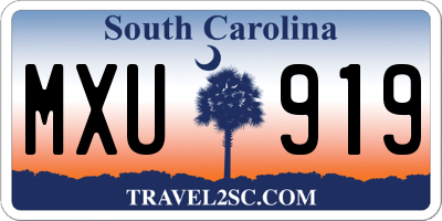 SC license plate MXU919