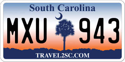 SC license plate MXU943
